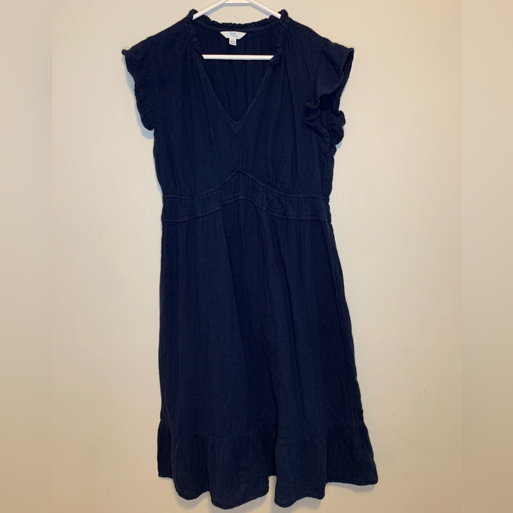 Time and Tru Mavy Blue Women’s 100% cotton Maxi Dress Size Large